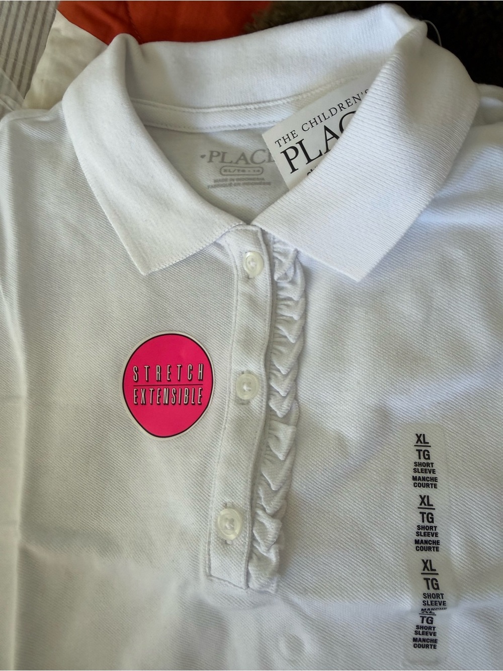 The Children's Place White Girls Polo - School Uniform/ Dress Code
